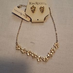 5/$20..Kim Rogers Rhinestone Necklace and Earrings